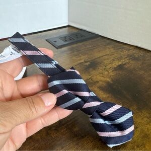 NWT Janie and Jack Special Occasion Bow Tie Size 0-24 months Blue Pink Stripe